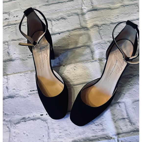 J. Crew Shoes - J. Crew Sz 6 Maise Ankle Strap Heels in Italian Suede-Black  Great Pre Owned!